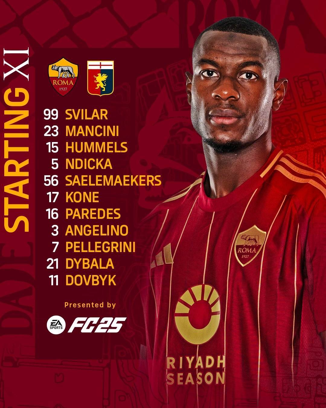 罗马将在主场对阵热那亚，争夺三分